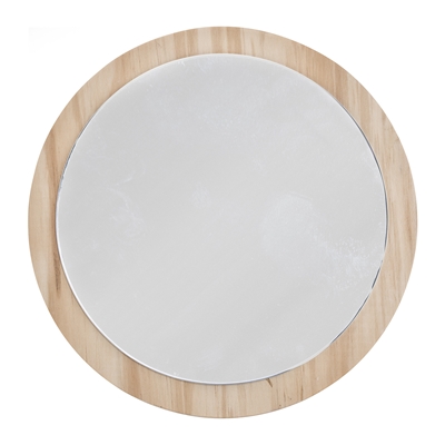 Bloomingville Round natural wood Mirror