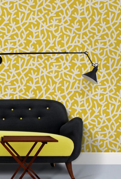Mini Moderns A Forest Mustard wallpaper