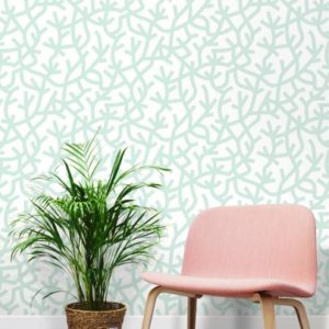 Mini Moderns A Forest Pale Verdigris wallpaper