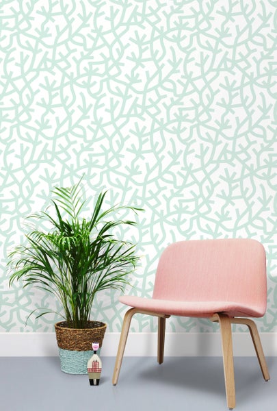 Mini Moderns A Forest Pale Verdigris wallpaper