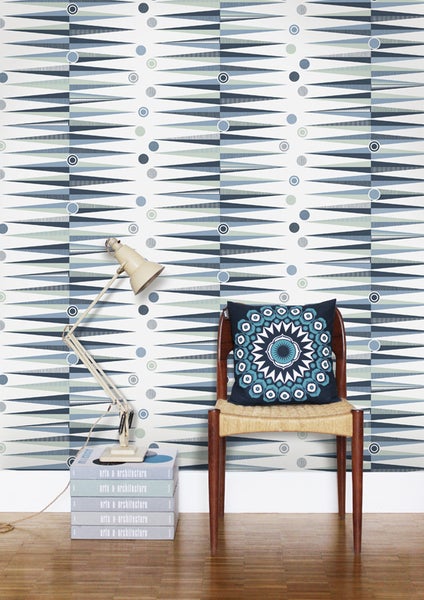 Mini Moderns Backgammon Chalkhill Blue wallpaper