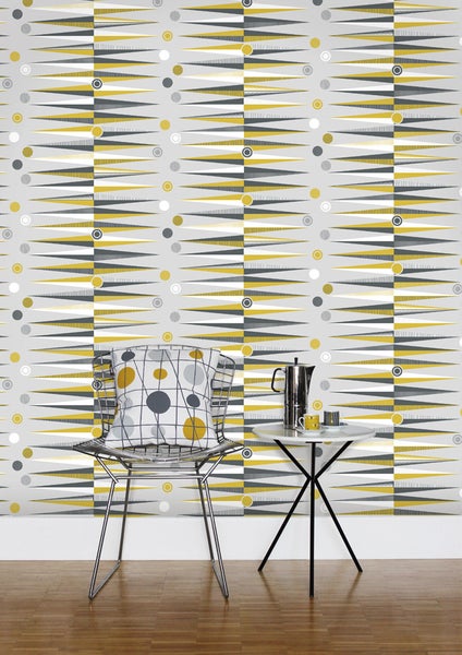 Mini Moderns Backgammon Mustard wallpaper