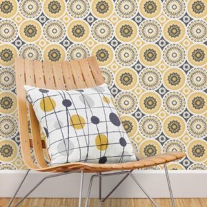 Mini Moderns Darjeeling Mustard wallpaper