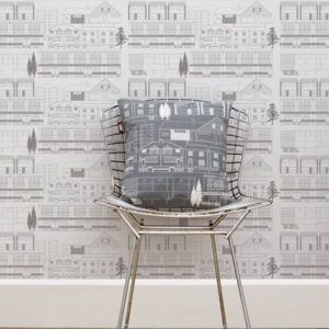 Mini Moderns Do You Live in a Town? Concrete wallpaper