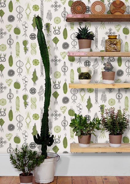 Mini Moderns Equinox Asparagus wallpaper