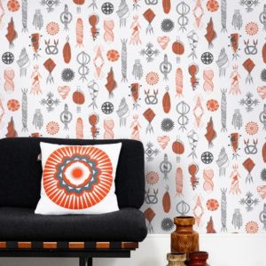 Mini Moderns Equinox Harvest Orange wallpaper