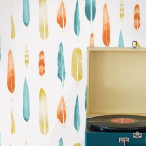 Mini Moderns Feathers Lido wallpaper
