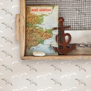 Mini Moderns Gulls Stone wallpaper