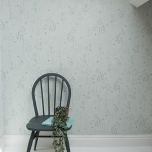 Hannah Nunn Blue and Silver Meadow Grass Wallpaper