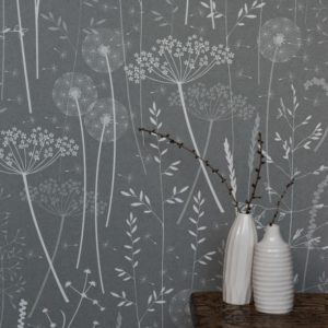 Hannah Nunn Charcoal Paper Meadow Wallpaper