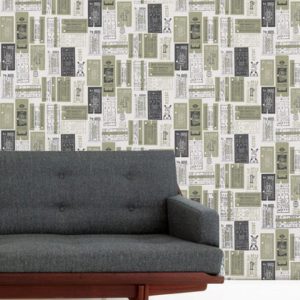 Mini Moderns Hold Tight British Lichen wallpaper