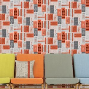 Mini Moderns Hold Tight Harvest Orange wallpaper