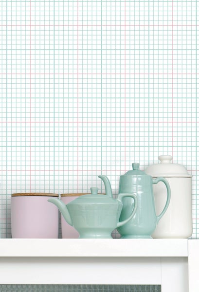 Mini Moderns Homework Pale Verdigris wallpaper