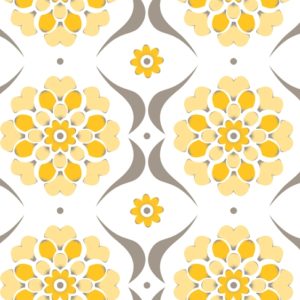 Layla Faye Flower Swirl Sun Burst Wallpaper