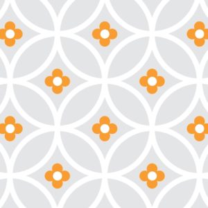 Layla Faye Daisy Chain Large Orange Surprise Wallpaper
