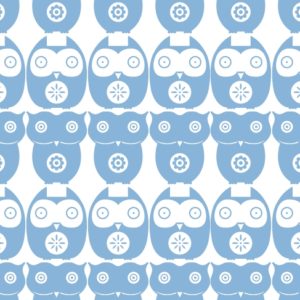 Layla Faye Owls Powder Blue Wallpaper