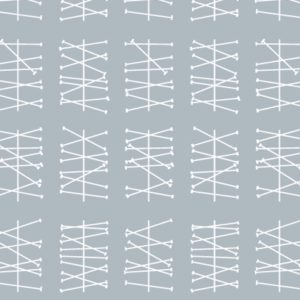 Layla Faye Crossed Lines Light Slate Grey Wallpaper