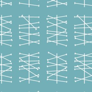 Layla Faye Crossed Lines Sea Green Wallpaper