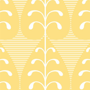 Layla Faye Golden Leaf Mustard Sand Wallpaper