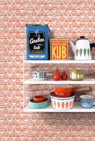 Mini Moderns Metroland Harvest Orange wallpaper