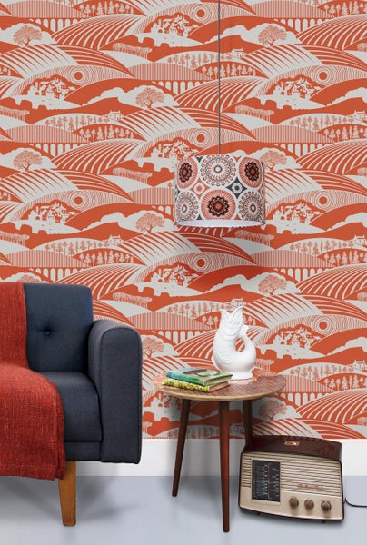 Mini Moderns Moordale Harvest Orange wallpaper