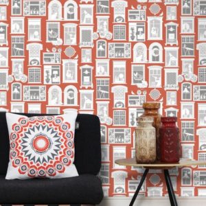 Mini Moderns One Day Harvest Orange wallpaper
