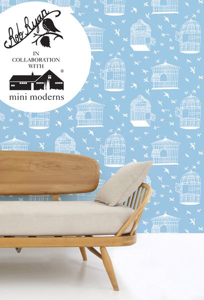 Mini Moderns Our Adventure is about to begin Sky Blue wallpaper