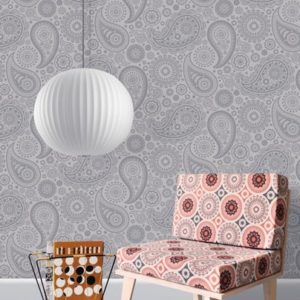 Mini Moderns Paisley Crescent Concrete wallpaper