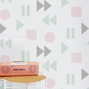 Mini Moderns Play-Record Pale Verdigris wallpaper