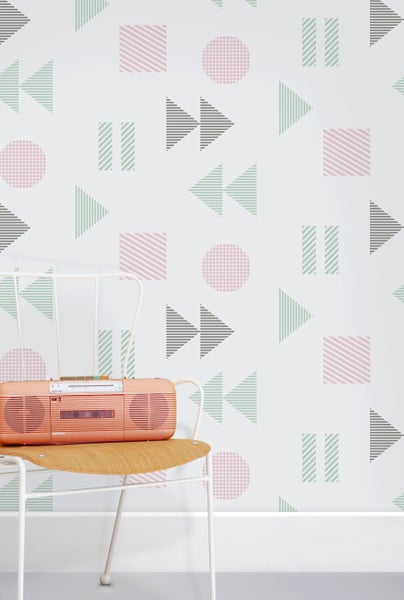Mini Moderns Play-Record Pale Verdigris wallpaper
