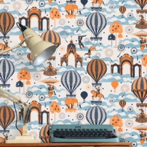 Mini Moderns Pleasure Gardens Tangerine Dream wallpaper