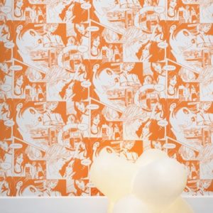 Mini Moderns True Romance Tangerine Dream wallpaper