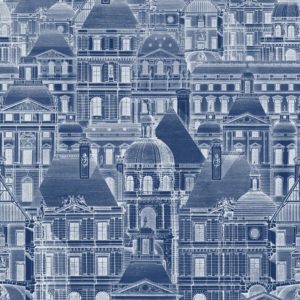 Mind The Gap Louvre Blue wallpaper