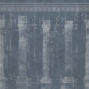 Mind The Gap Colonnade Blue wallpaper
