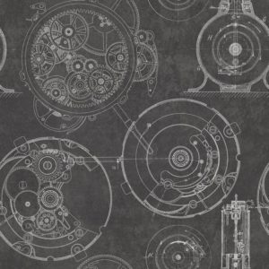 Mind The Gap Horlogerie Anthracite wallpaper