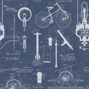 Mind The Gap Patents Blue wallpaper