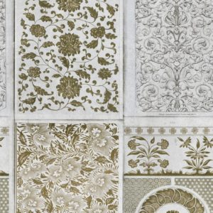 Mind The Gap Chinese Patterns Brown wallpaper