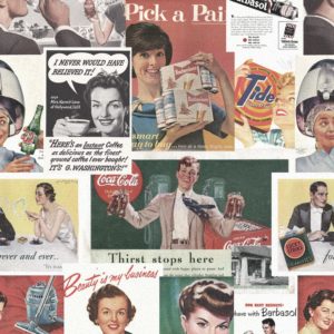 Mind The Gap Retro Ads wallpaper