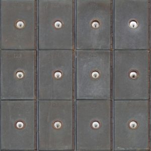Mind The Gap Industrial Metal Cabinets wallpaper