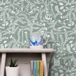 Mini Moderns We Had Everything Sage wallpaper