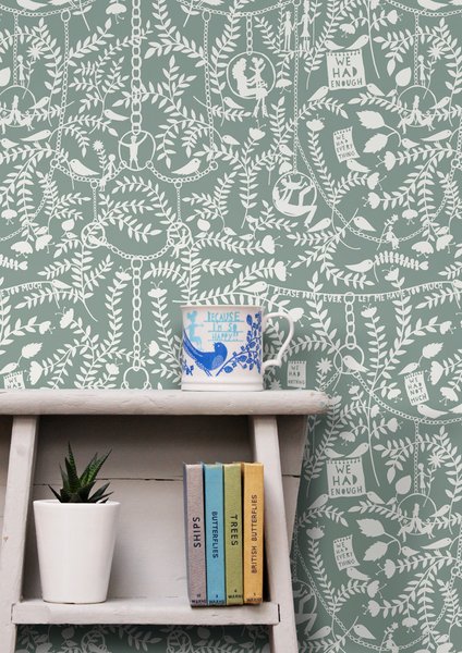 Mini Moderns We Had Everything Sage wallpaper