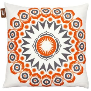 Mini Moderns Darjeeling Tangerine Dream cushion