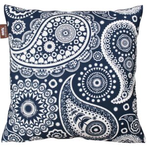 Mini Moderns Paisley Crescent Indigo cushion