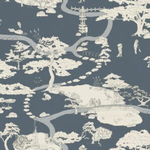 Sandberg Wallpaper Nippon Kenrokuen blue