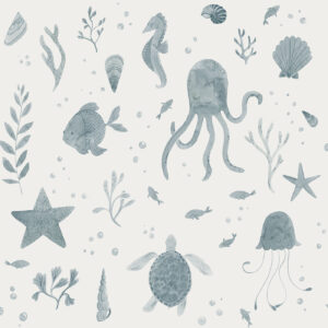 Sandberg Wallpaper Familj II Della ocean blue