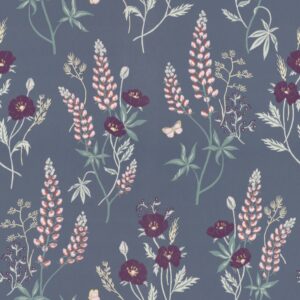 Sandberg Wallpaper Villa Dalarö Emma dark grey