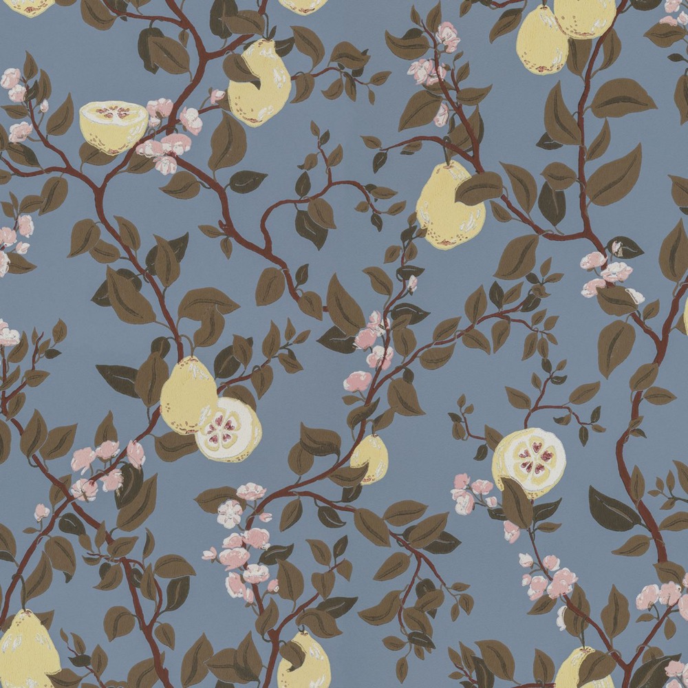 Sandberg Wallpaper Arboretum Kvitten light blue