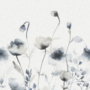 Sandberg Wallpaper Jordnära Morangen indigo blue