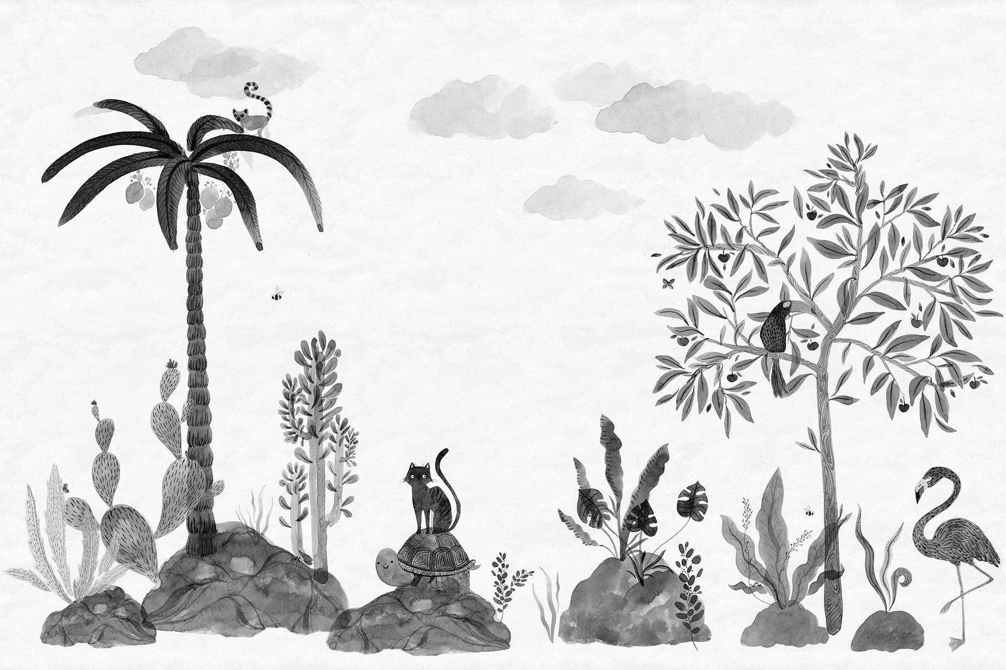 Sandberg Wallpaper Familj II Wilton graphite
