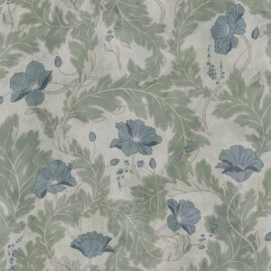 Sandberg Wallpaper Löfstad Poppy garden green